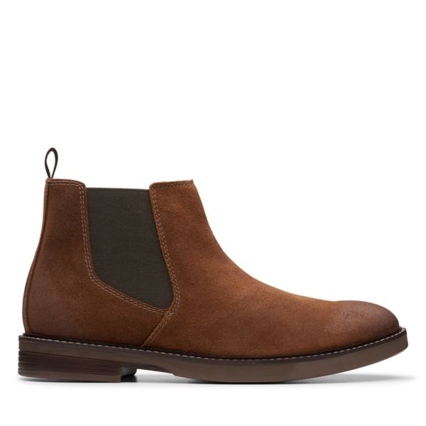 Clarks Mens Paulson Up Chelsea Boots Dark Brown | USA-7024953